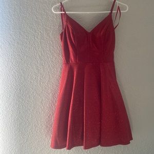 City Studio Red shimmer dress